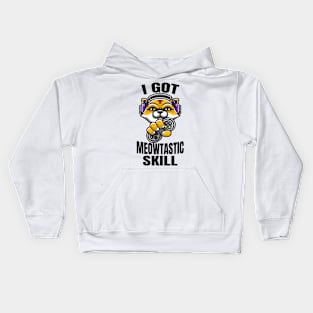 Gamer Cat Skills Kids Hoodie